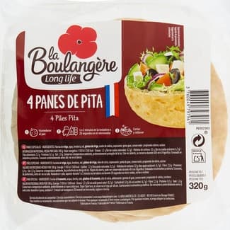 Pan de pita 4 unidades envase 320 g -
