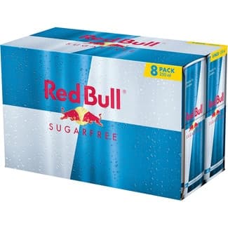 Bebida energética Sugar Free con cafeína, taurina, vitamina B y agua de los Alpes pack 8 latas 25 cl -