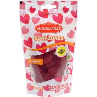 Caramelos de goma con forma de corazón sabor cereza bolsa 125 -