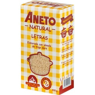 Letras envase 400 g -