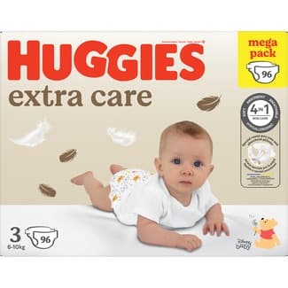 Pañales hipoalergénicos Extra Care Disney con cuidado de la piel 4 en 1 talla 3 (6-10 kg) bolsa 96 unidades -