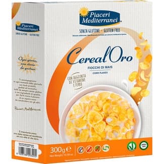 Cereal Oro copos de maíz sin gluten y sin lactosa envase 300 g -