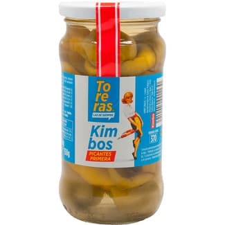Toreras kimbos con guindilla frasco 150 g neto escurrido -