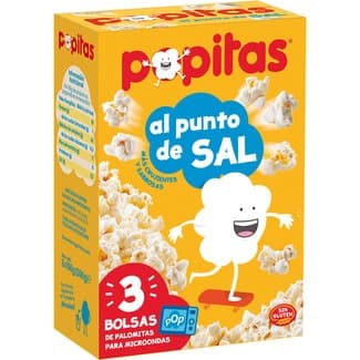 Sabor natural con sal palomitas para microondas pack 3x100 g estuche 300 g -