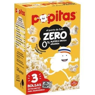 Zero palomitas al punto de sal pack 3x70g envase 210 g -