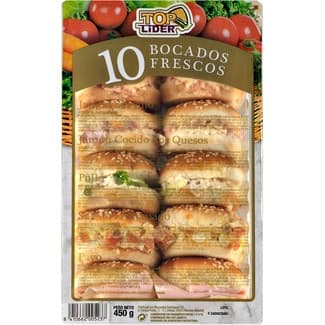 10 bocados frescos bandeja 450 g -