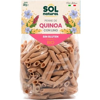 Penne de quinoa ecológicos sin gluten paquete 250 g -