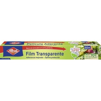 Film transparente muy adherente y fácil de cortar rollo 50 m -