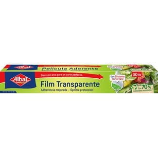 Film transparente muy adherente y fácil de cortar rollo 30 m -