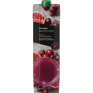 Bebida de zumo Antiox uva roja, cereza, granada a partir de concentrado sin azúcar añadido brik 1 l -