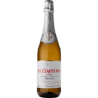 Sidra achampanada etiqueta blanca botella 75 cl -