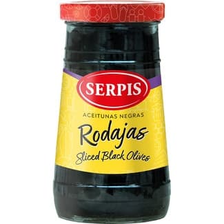 Aceitunas negras en rodajas frasco 150 g neto escurrido -