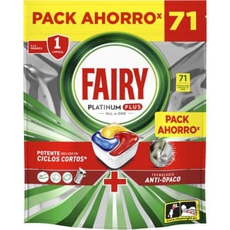 Detergente lavavajillas Platinum Plus All in 1 bolsa 71 pastillas -