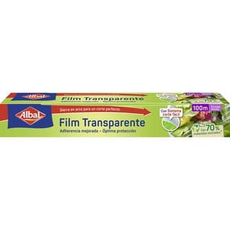Film transparente muy adherente y fácil de cortar rollo 100 m -