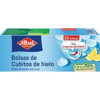 Bolsas de cubitos de hielo con abrefácil caja 20 unidades -