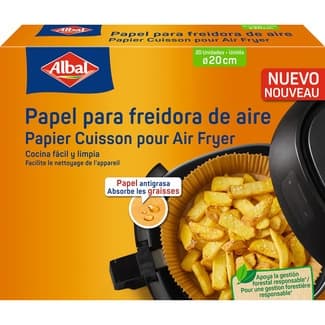 Papel para freidora de aire 20cm paquete 20 unidades -