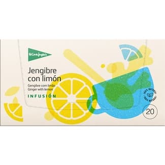 Infusión de jengibre con limón estuche 20 bolsitas -
