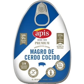Magro de cerdo cocido lata 220 g neto escurrido -