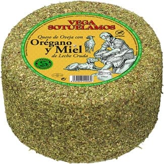 Queso de oveja con orégano y miel de leche cruda peso aproximado pieza 3,3 kg -