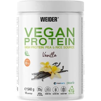 Vegan Protein de guisante y arroz sabor vainilla sin lactosa y sin gluten envase 540 g -