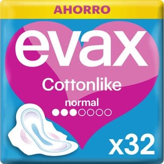 Cottonlike compresa con alas normal bolsa 32 unidades -