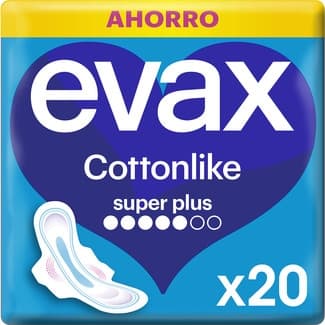 Cottonlike compresa con alas super plus bolsa 20 unidades -