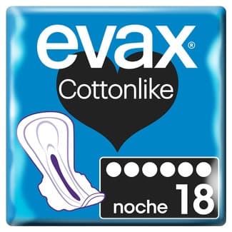 Cottonlike compresa con alas noche bolsa 18 unidades -