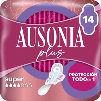 Ultrafina Plus compresa con alas Protección Todo en 1 super bolsa 14 unidades -