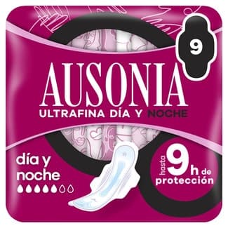 Compresa ultrafina con alas noche 9h de protección bolsa 9 unidades -