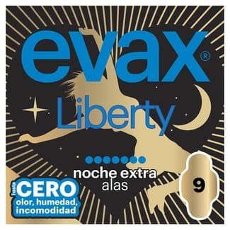 Liberty compresa con alas noche extra caja 9 unidades -