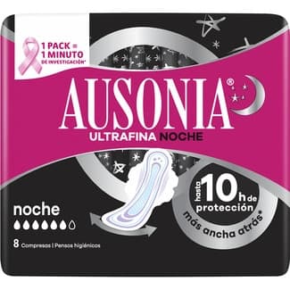 Compresa ultrafina con alas noche bolsa 8 unidades -