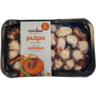 Pulpo cocido troceado bandeja 200 g -