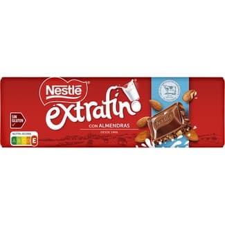 Chocolate con leche y almendras sin gluten tableta 250 g -