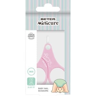 Minicure tijeras para manicura de bebé con punta redondeada -