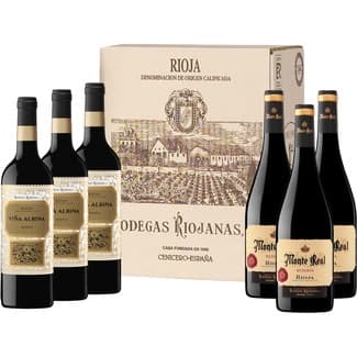 Vino tinto reserva 3 botellas de 75 cl + Viña Albina vino tinto reserva DOCa Rioja 3 botellas 75 cl -