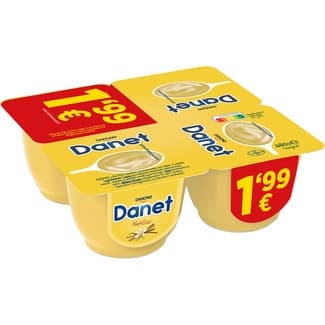 Natillas de vainilla sin gluten pack 4 unidades 120 g -