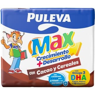 Crecimiento y Desarrollo preparado lácteo con cacao y cereales desde 3 años pack 3 briks 200 ml -