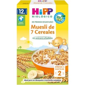 Mi Primer Desayuno muesli con 7 cereales ecológico desde 12 meses sin azúcares añadidos envase 200 g -