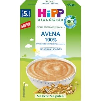 Papilla de cereales integrales avena 100% ecológica desde los 5 meses envase 200 g -