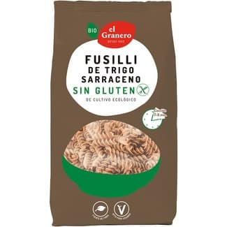 Bio fusilli de trigo sarraceno sin gluten y ecológico envase 500 g -