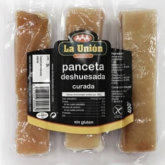 Panceta asturiana deshuesada curada sin gluten 3 unidades envase 400 g -