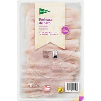 Pechuga de pavo en lonchas finas sin gluten sin lactosa envase 150 g -
