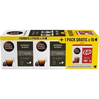 Café Espresso Intenso intensidad 7 pack 2 envases 16 cápsulas -