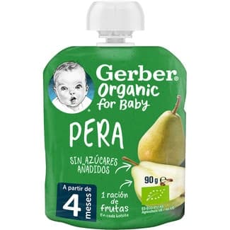 Pera ecológica sin azúcares añadidos desde 4 meses bolsita 90 g -
