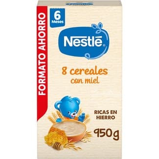 Papilla de 8 cereales con miel desde 6 meses formato ahorro envase 950 g -
