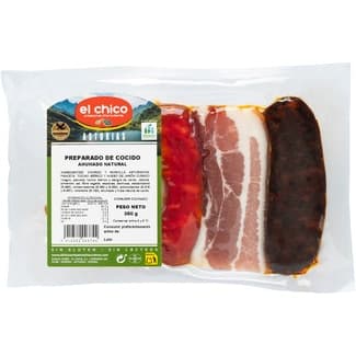 Preparado de cocido ahumado natural sin gluten y sin lactosa bandeja 380 g -