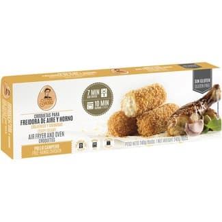 Croquetas de pollo campero para freidora de aire y horno sin gluten 8 unidades estuche 240 g -
