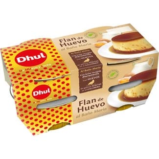 Flan de huevo al baño María sin gluten pack 4 unidades 110 g -