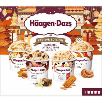 Caramel Collection tarrinas de crema de helado surtidas con caramelo 4 unidades estuche 380 ml -