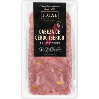 Cabeza de cerdo ibérico con pistachos sin gluten sin lactosa sobre 150 g -